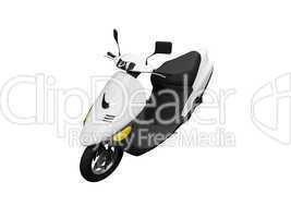 Scooter isolated moto front view 01