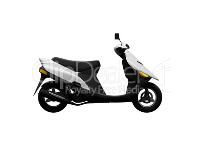 Scooter isolated moto side view