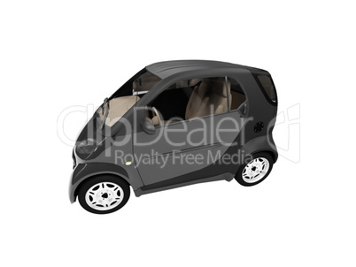 Mini isolated black car front view 01