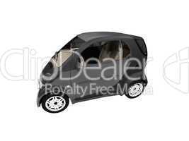 Mini isolated black car front view 01