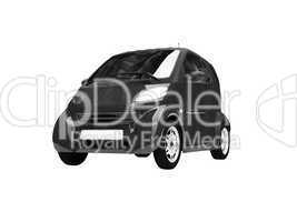Mini isolated black car front view 03