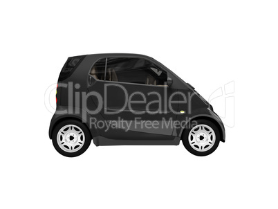 Mini isolated black car side view