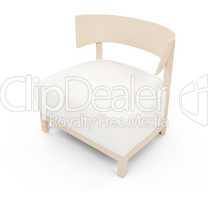 Soft chair against white