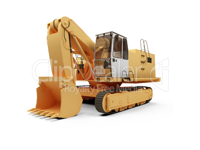Steam shovel bulldozer