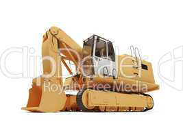 Steam shovel bulldozer