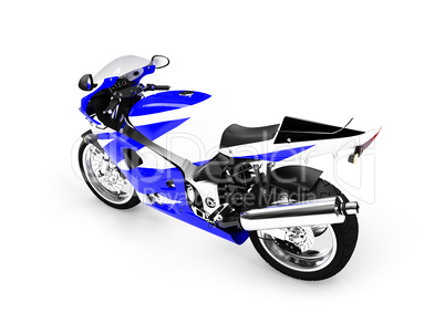 isolated motorcycle back view 02