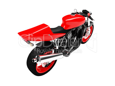 isolated motorcycle back view 01