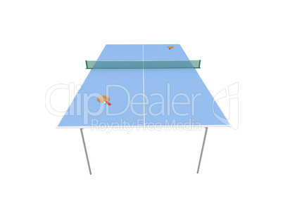 pingpong table over white