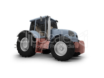 Tractor isolated heavy machine front view 01