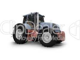 Tractor isolated heavy machine front view 01