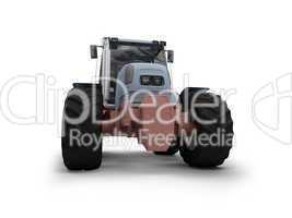 Tractor isolated heavy machine front view 02