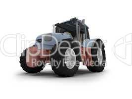 Tractor isolated heavy machine front view 03