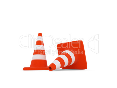traffic sign object over white