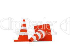 traffic sign object over white