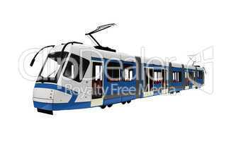 tramway over white