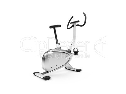 vertical exercise bicycle over white