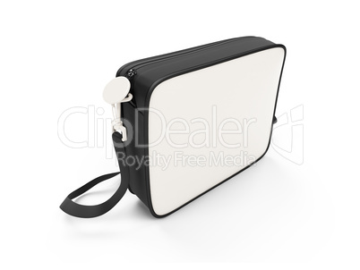 White leather handbag