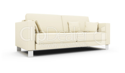 White sofa over white