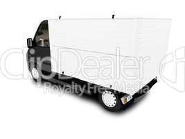 White Van isolated back view