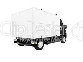 White Van isolated back view
