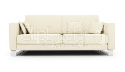 White sofa over white