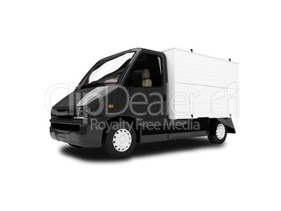 White Van isolated front view