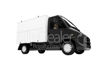 White Van isolated front view