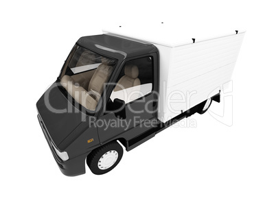 White Van isolated front view