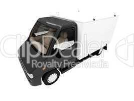 White Van isolated front view