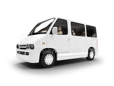 van over white background