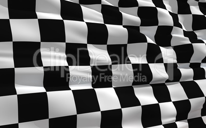Waving checkered flag