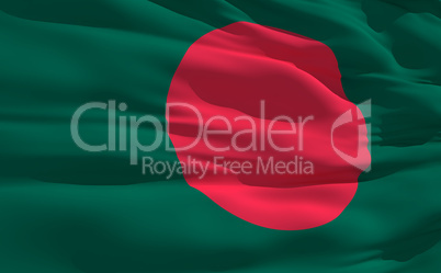 Waving flag of Bangladesh