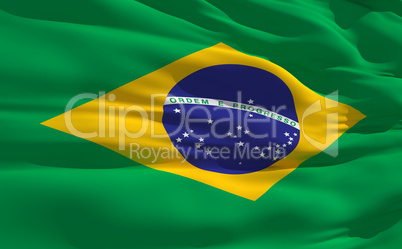 Waving flag of Brazil