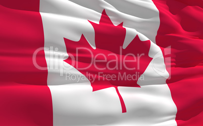 Waving flag of Canada