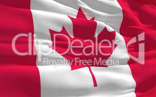 Waving flag of Canada