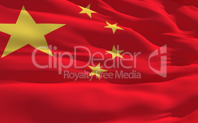 Waving flag of China