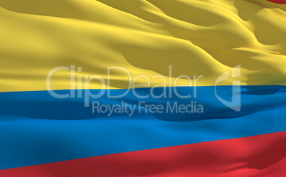 Waving flag of Colombia