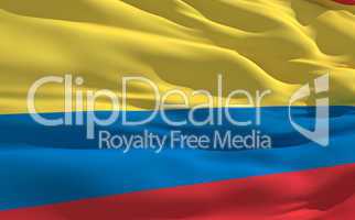 Waving flag of Colombia