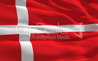 Waving flag of denmark