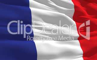 Waving flag of France