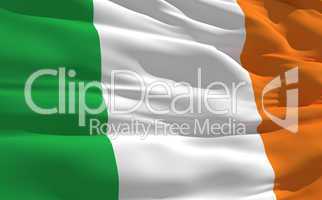 Waving flag of Irlande