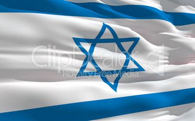 Waving flag of Israel