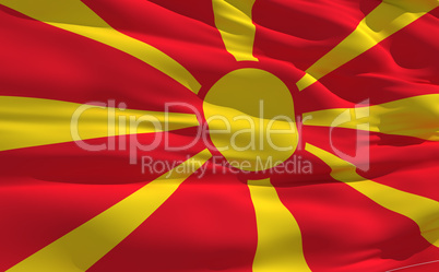 Waving flag of Macedonia