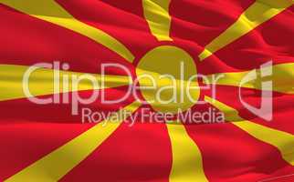 Waving flag of Macedonia