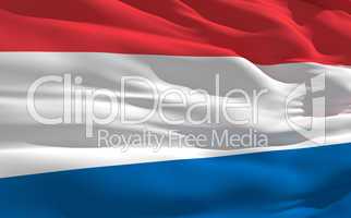 Waving flag of Netherlands