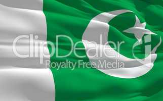 Waving flag of Pakistan