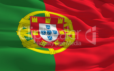 Waving flag of Portugal
