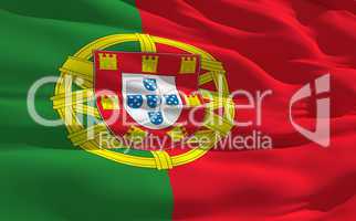 Waving flag of Portugal