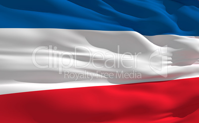 Waving flag of Serbia
