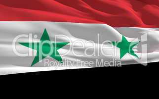 Waving flag of Syria